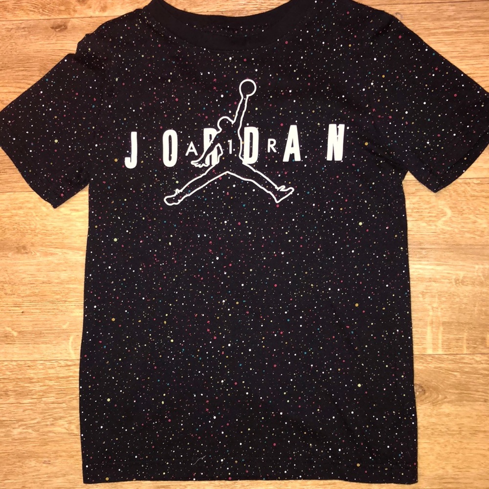 Air Jordan short sleeve tshirt with multicolored dots